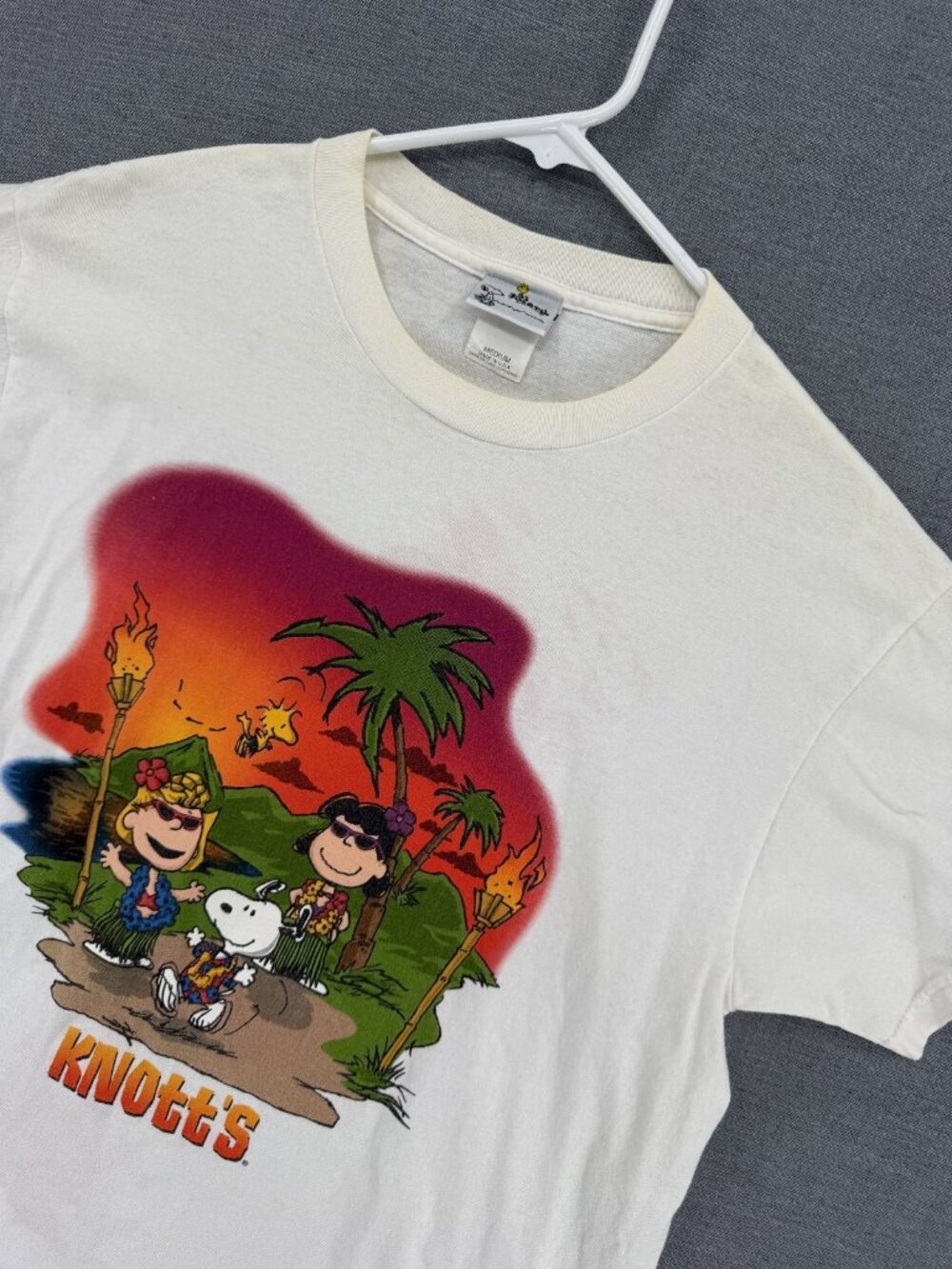 Vtg Knotts Berry Farm Snoopy Peanuts Hawaii Vacation T-Shirt Mens M Tee Y2K 90s